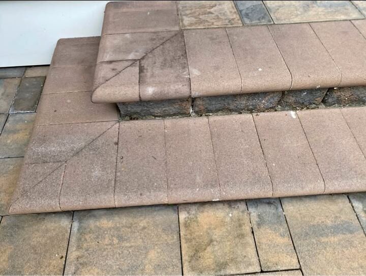 Colored Stamped Steps