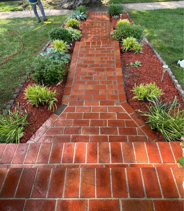 Herringbone Brick Walkway